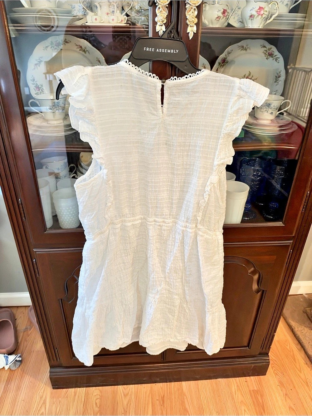 Wild Fable White Eyelet Ruffle Mini Dress